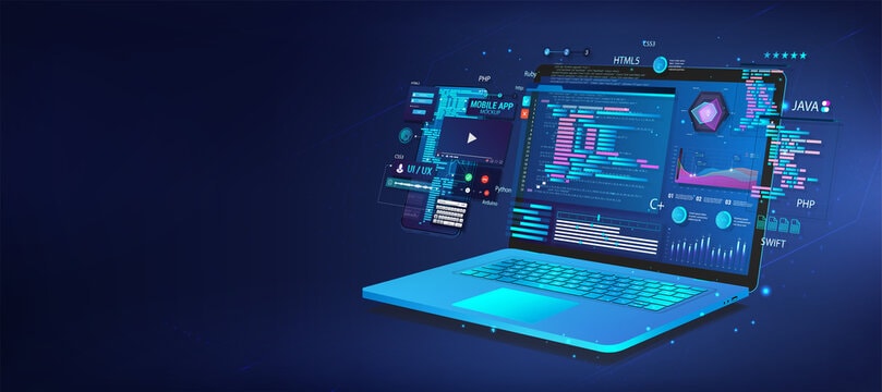 Web development workspace background